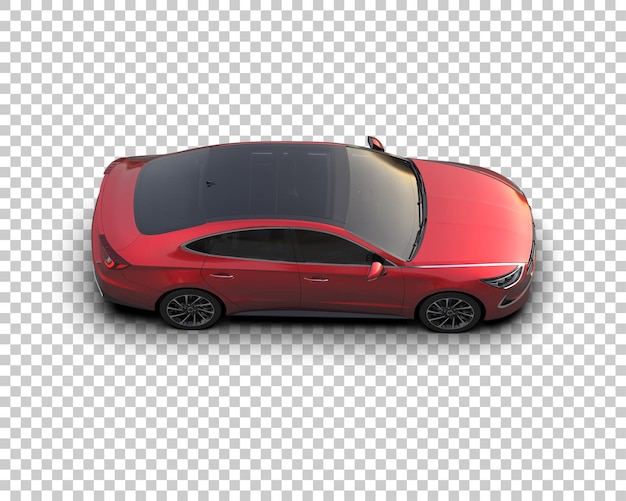 Ilustración de renderización 3D de automóviles modernos aislados en el fondo