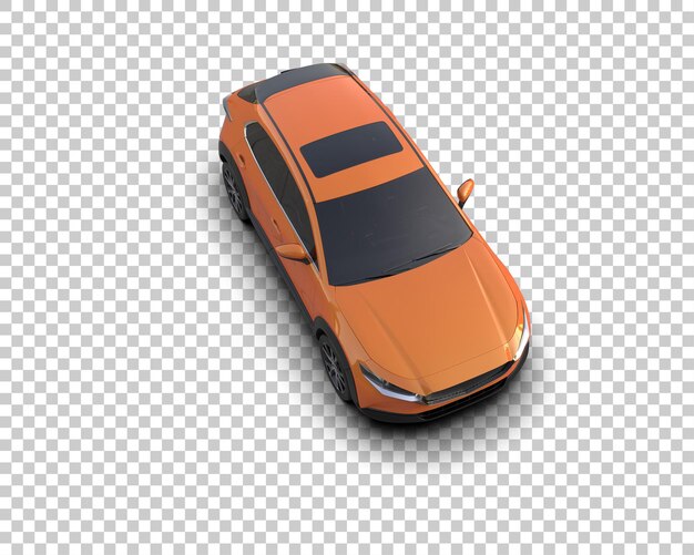 Ilustración de renderización 3D de automóviles modernos aislados en el fondo
