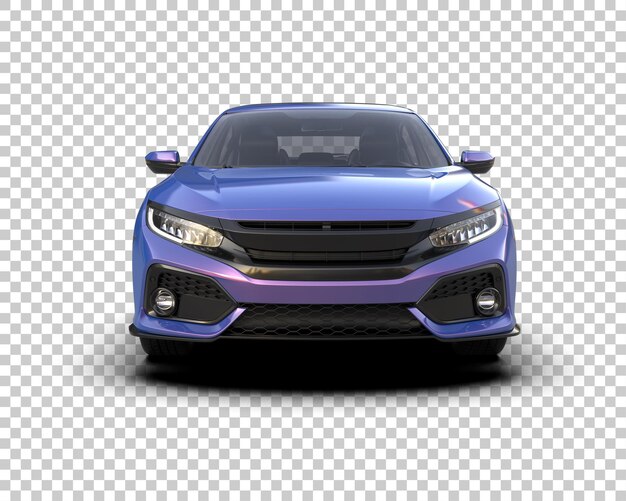 Ilustración de renderización 3D de automóviles modernos aislados en el fondo