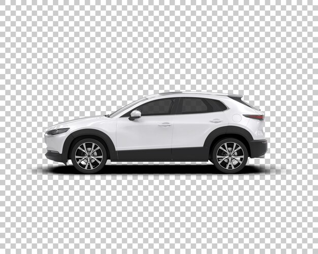 Ilustración de renderización 3D de automóviles modernos aislados en el fondo