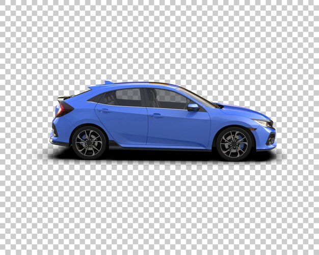 Ilustración de renderización 3D de automóviles modernos aislados en el fondo
