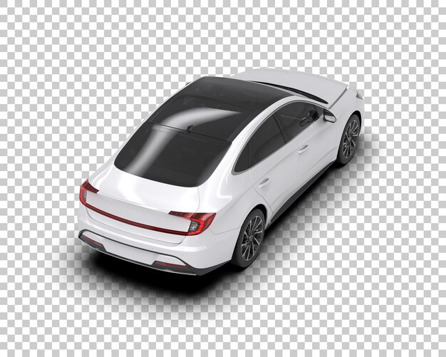Ilustración de renderización 3D de automóviles modernos aislados en el fondo