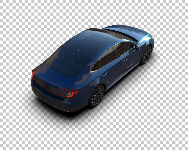 Ilustración de renderización 3D de automóviles modernos aislados en el fondo