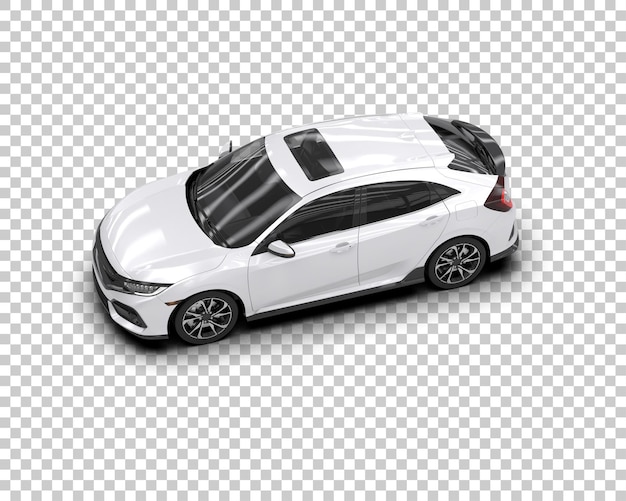 Ilustración de renderización 3D de automóviles modernos aislados en el fondo