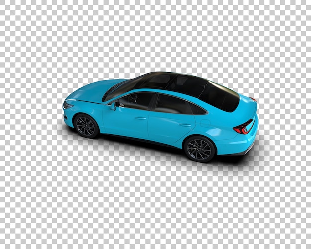 Ilustración de renderización 3D de automóviles modernos aislados en el fondo