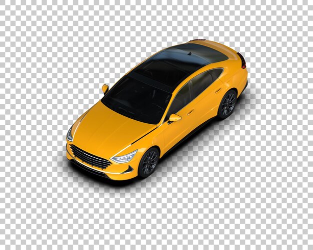 Ilustración de renderización 3D de automóviles modernos aislados en el fondo