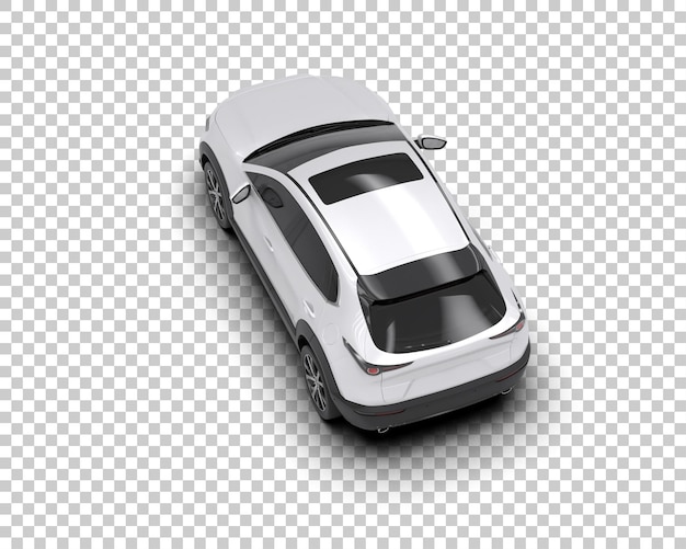 Ilustración de renderización 3D de automóviles modernos aislados en el fondo