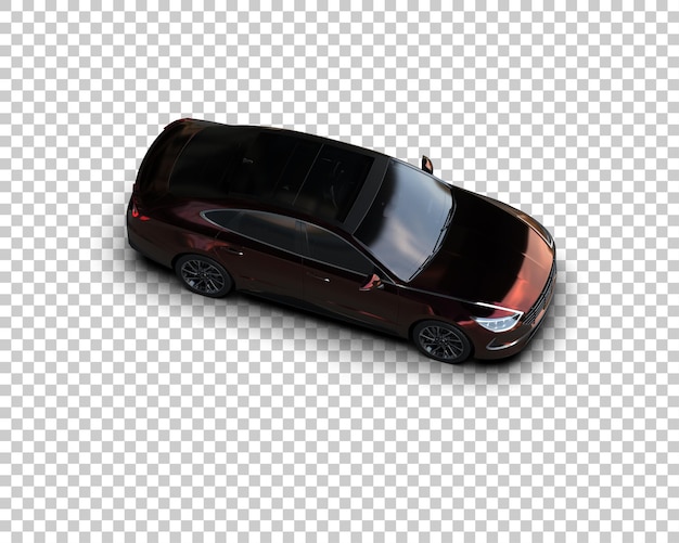 Ilustración de renderización 3D de automóviles modernos aislados en el fondo