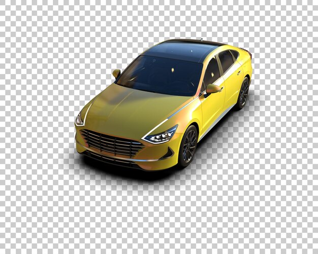 Ilustración de renderización 3D de automóviles modernos aislados en el fondo