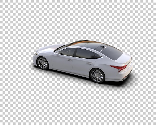 Ilustración de renderización 3D de automóviles modernos aislados en el fondo