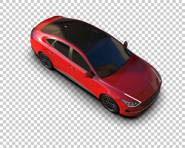 Ilustración de renderización 3D de automóviles modernos aislados en el fondo