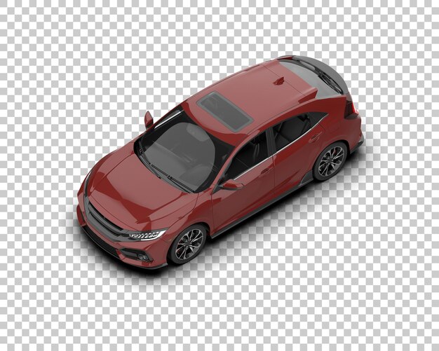 Ilustración de renderización 3D de automóviles modernos aislados en el fondo