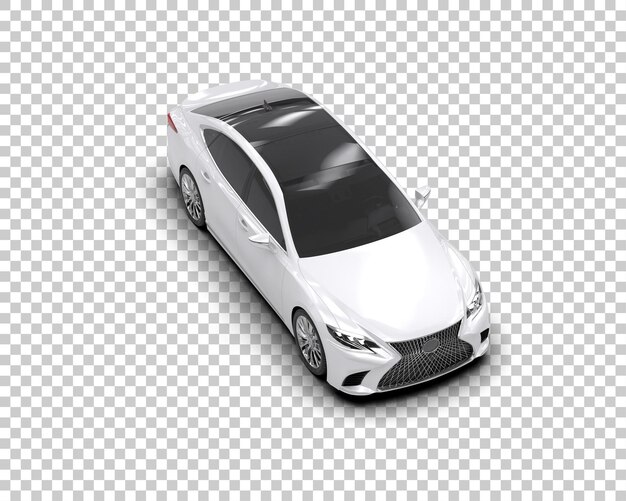 Ilustración de renderización 3D de automóviles modernos aislados en el fondo