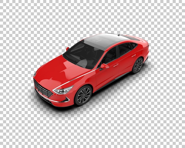 Ilustración de renderización 3D de automóviles modernos aislados en el fondo