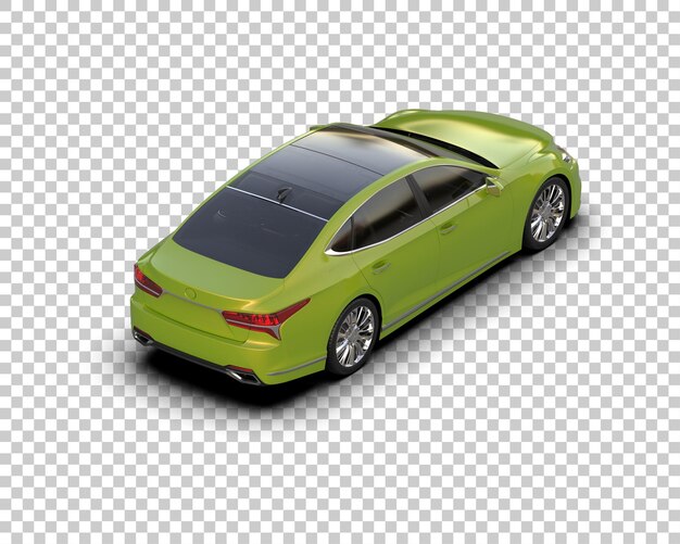 Ilustración de renderización 3D de automóviles modernos aislados en el fondo