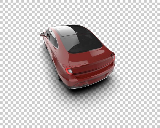 Ilustración de renderización 3D de automóviles modernos aislados en el fondo