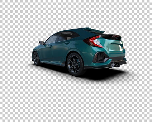Ilustración de renderización 3D de automóviles modernos aislados en el fondo