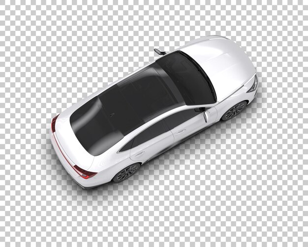 Ilustración de renderización 3D de automóviles modernos aislados en el fondo