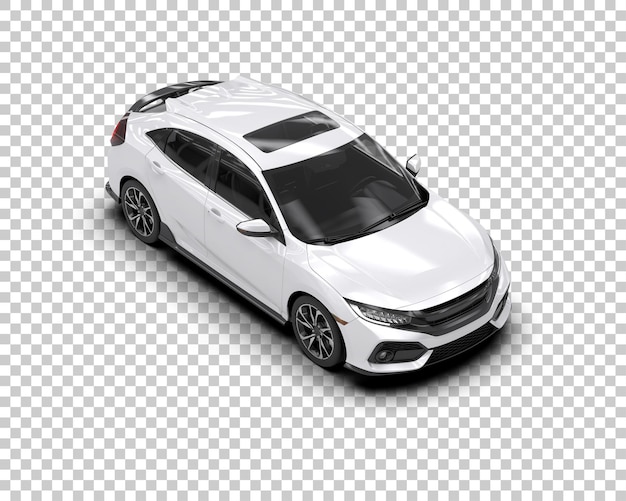 Ilustración de renderización 3D de automóviles modernos aislados en el fondo
