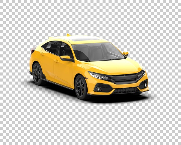 Ilustración de renderización 3D de automóviles modernos aislados en el fondo