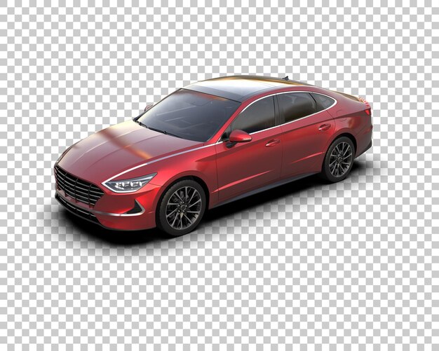 Ilustración de renderización 3D de automóviles modernos aislados en el fondo