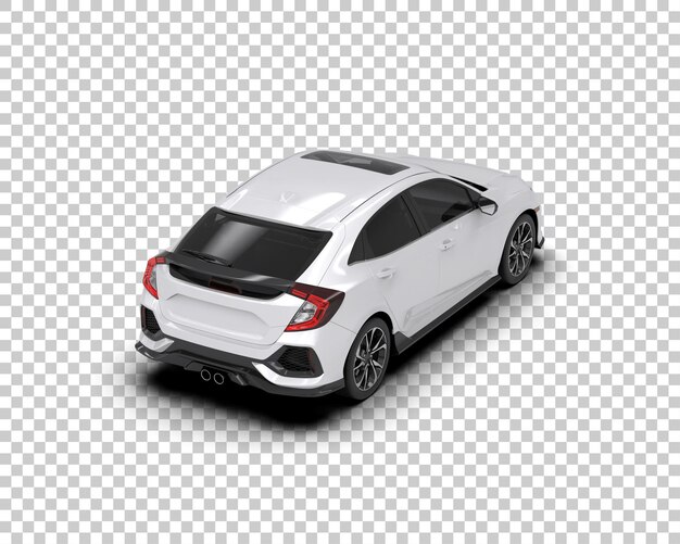 Ilustración de renderización 3D de automóviles modernos aislados en el fondo