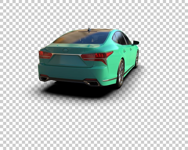 Ilustración de renderización 3D de automóviles modernos aislados en el fondo