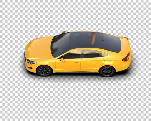 Ilustración de renderización 3D de automóviles modernos aislados en el fondo