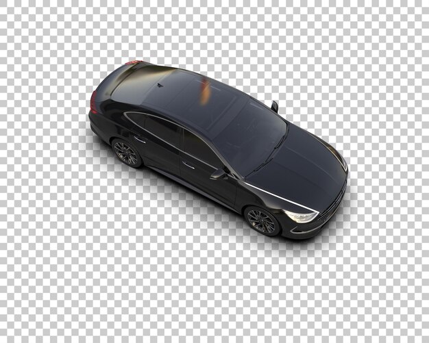 Ilustración de renderización 3D de automóviles modernos aislados en el fondo