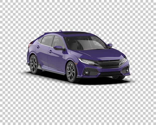 Ilustración de renderización 3D de automóviles modernos aislados en el fondo