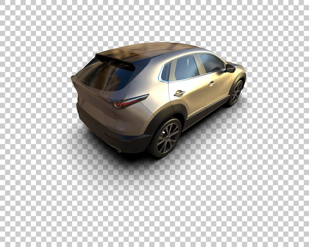 Ilustración de renderización 3D de automóviles modernos aislados en el fondo