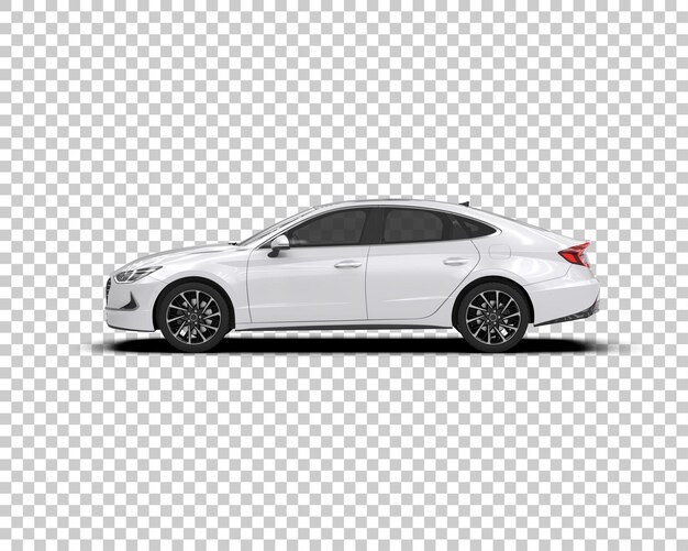 Ilustración de renderización 3D de automóviles modernos aislados en el fondo