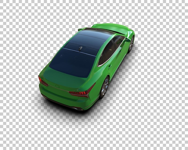 Ilustración de renderización 3D de automóviles modernos aislados en el fondo