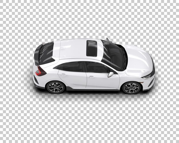 Ilustración de renderización 3D de automóviles modernos aislados en el fondo