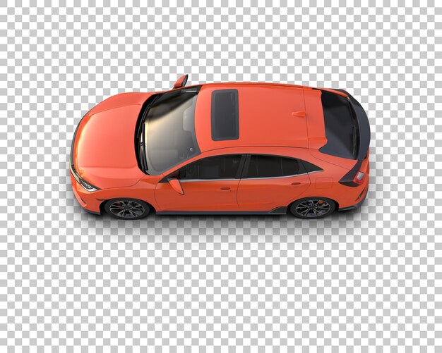 Ilustración de renderización 3D de automóviles modernos aislados en el fondo