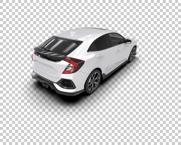 Ilustración de renderización 3D de automóviles modernos aislados en el fondo