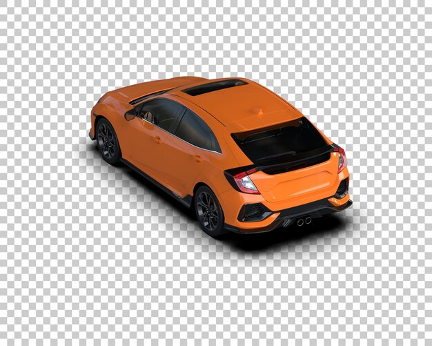 Ilustración de renderización 3D de automóviles modernos aislados en el fondo