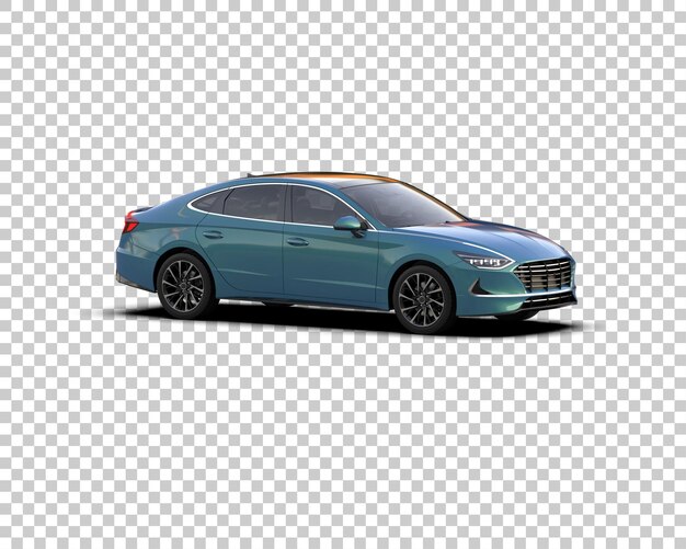 Ilustración de renderización 3D de automóviles modernos aislados en el fondo