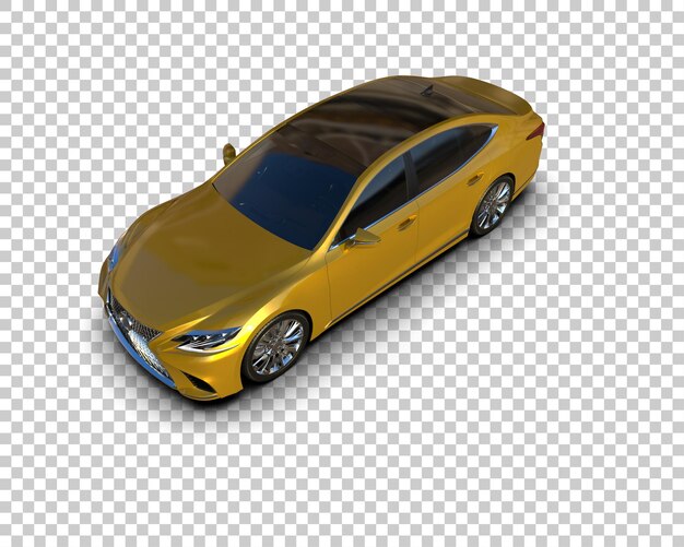 Ilustración de renderización 3D de automóviles modernos aislados en el fondo