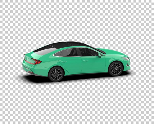 Ilustración de renderización 3D de automóviles modernos aislados en el fondo
