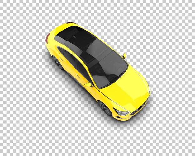 Ilustración de renderización 3D de automóviles modernos aislados en el fondo