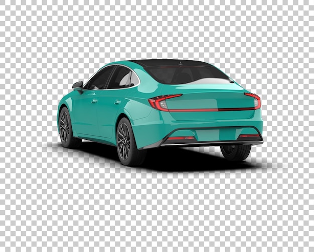 Ilustración de renderización 3D de automóviles modernos aislados en el fondo