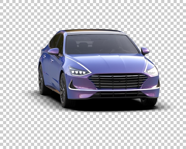 Ilustración de renderización 3D de automóviles modernos aislados en el fondo