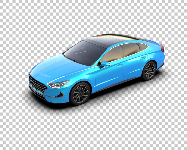 Ilustración de renderización 3D de automóviles modernos aislados en el fondo