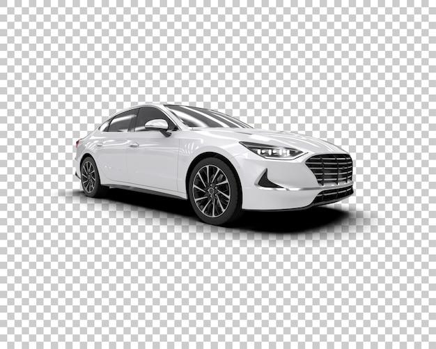 Ilustración de renderización 3D de automóviles modernos aislados en el fondo