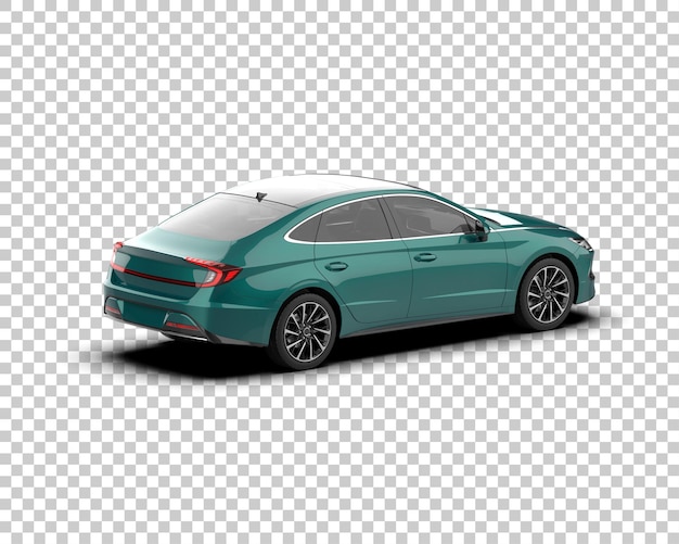 Ilustración de renderización 3D de automóviles modernos aislados en el fondo