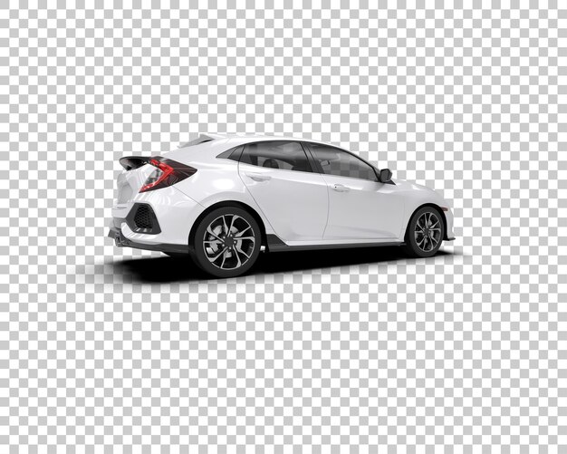 Ilustración de renderización 3D de automóviles modernos aislados en el fondo