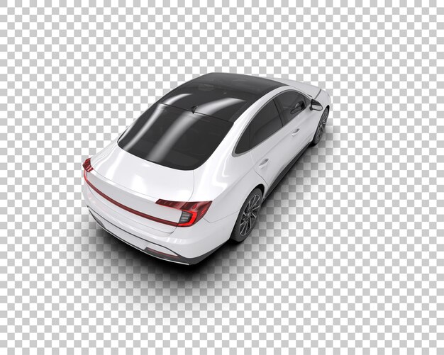 Ilustración de renderización 3D de automóviles modernos aislados en el fondo