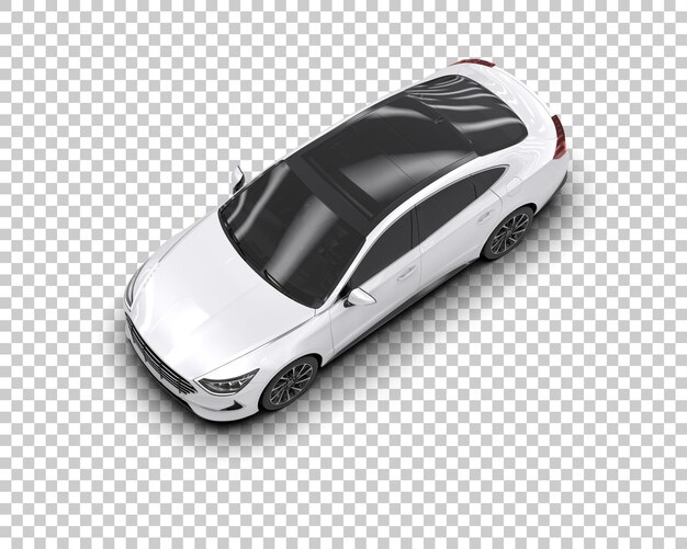Ilustración de renderización 3D de automóviles modernos aislados en el fondo