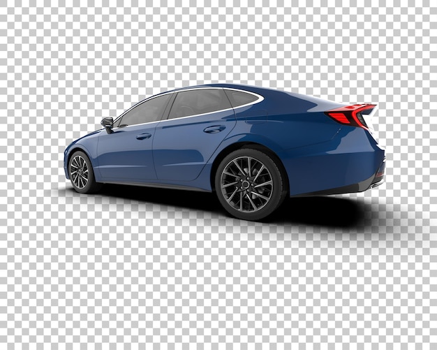 Ilustración de renderización 3D de automóviles modernos aislados en el fondo